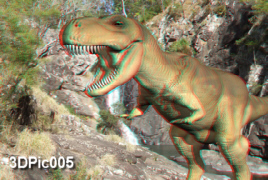 3D T Rex Anaglyph of the Tyrannosaurus Rex With Fuji W3 Camera and Max 3